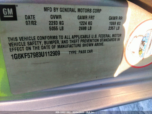 1G6KF57983U112909 Cadillac DEVILLE DTS