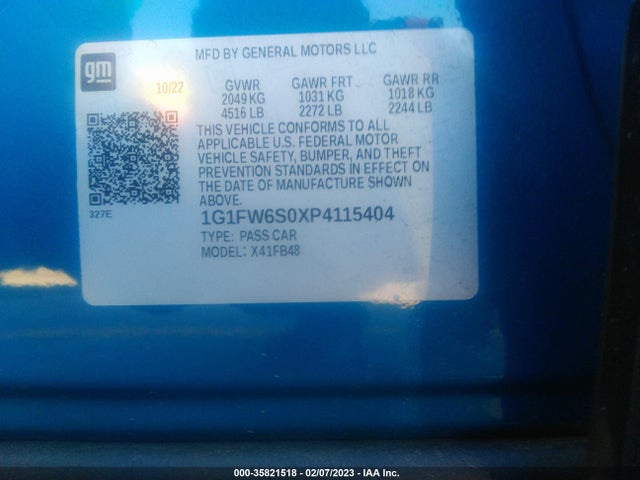 Chevrolet Bolt Ev 1lt 2023 1G1FW6S0XP4115404 Image 9