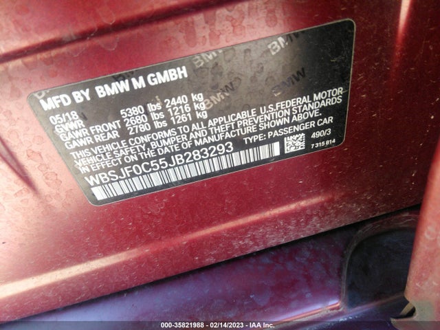 BMW M5 2018 WBSJF0C55JB283293 Image 9