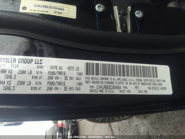 Jeep Patriot Sport 2014 1C4NJRBB3ED924664 Image 25