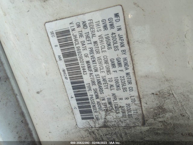Acura Tsx Nav 2008 JH4CL96928C018443 Image 9