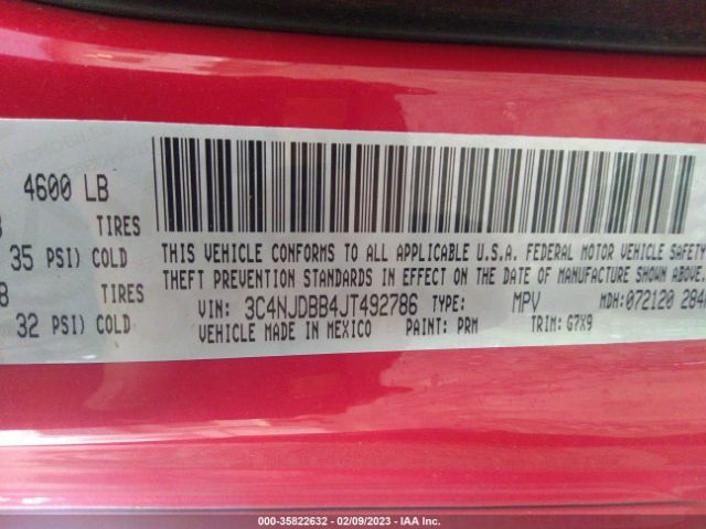 3C4NJDBB4JT492786 Jeep Compass Altitude