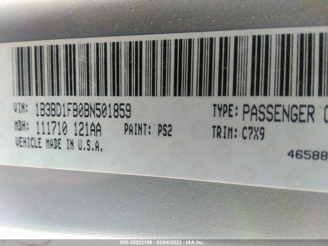 Dodge Avenger Mainstreet 2011 1B3BD1FB0BN501859 Image 9