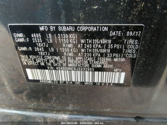 4S4BSANC6J3232965 Subaru Outback Limited