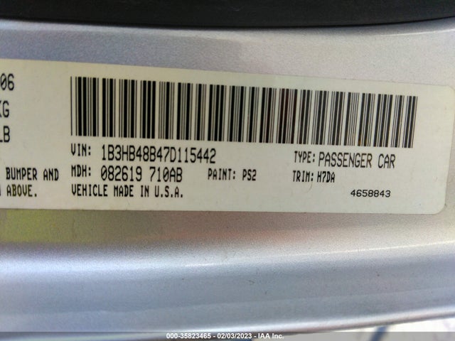 Dodge Caliber 2007 1B3HB48B47D115442 Image 10