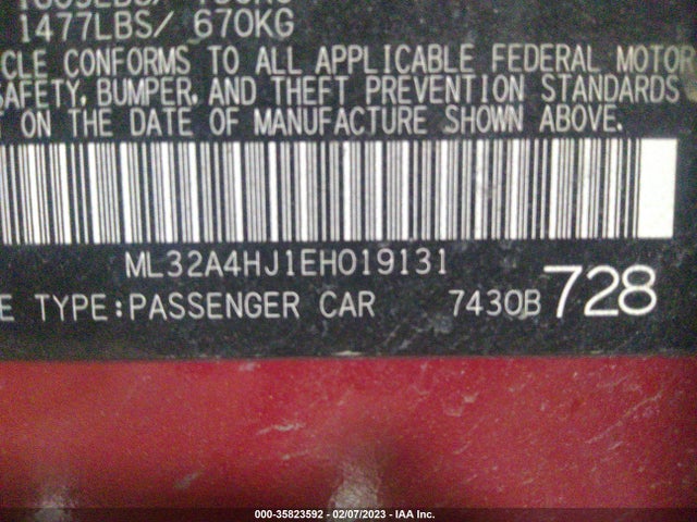 ML32A4HJ1EH019131 Mitsubishi MIRAGE ES