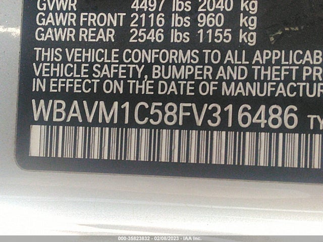 BMW X1 Sdrive28i 2015 WBAVM1C58FV316486 Image 9