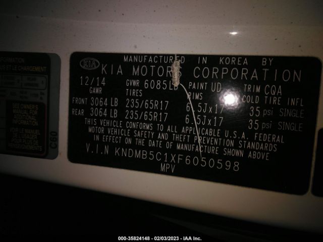 KNDMB5C1XF6050598 KIA SEDONA LX
