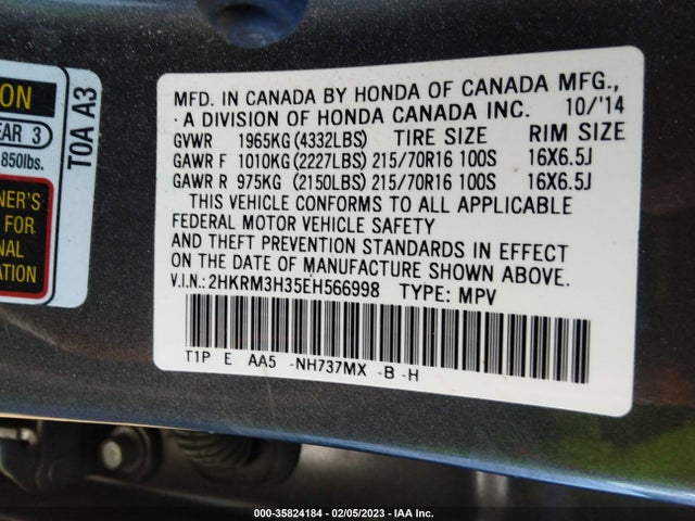 Honda CR-V LX 2014 2HKRM3H35EH566998 Image 11