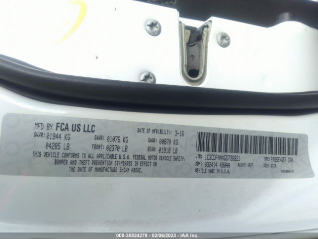 1C3CDFAAXGD736821 Dodge DART SE