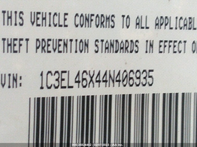 1C3EL46X44N406935 Chrysler Sebring