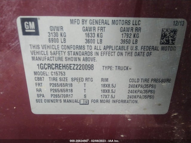 Chevrolet Silverado 1500 Lt 2014 1GCRCREH6EZ220098 Image 10