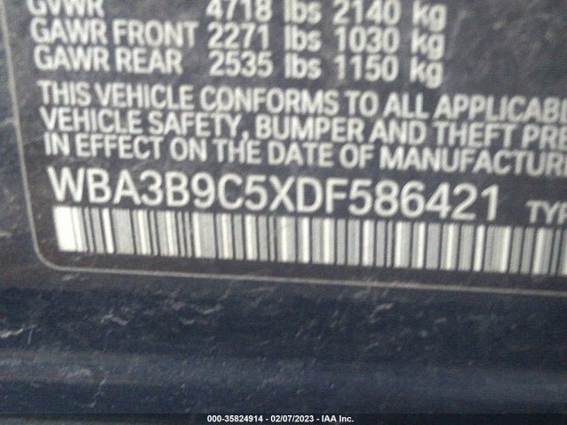 BMW 3 Series 335i Xdrive 2013 WBA3B9C5XDF586421 Image 10