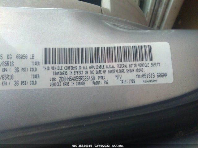 Dodge Grand Caravan Sxt 2009 2D8HN54X59R526458 Image 10