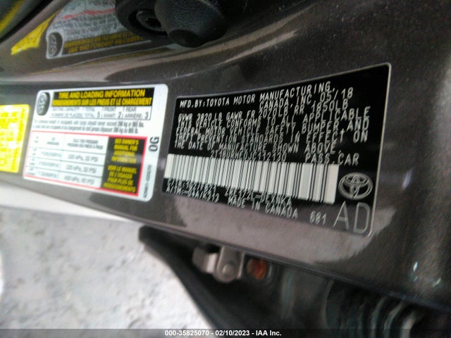 2018 TOYOTA COROLLA L/LE/XLE/SE/XSE VIN: 2T1BURHE0JC112130