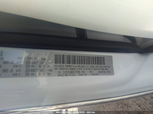2019 Jeep Cherokee, VIN: 1C4PJMLB8KD177455