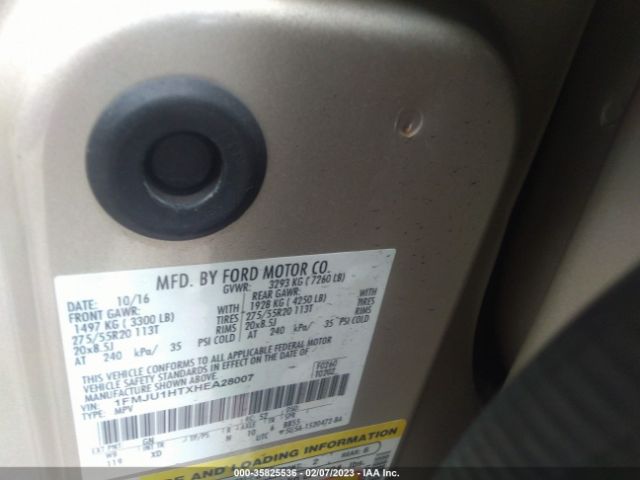 1FMJU1HTXHEA28007 Ford Expedition Xlt/king Ranch