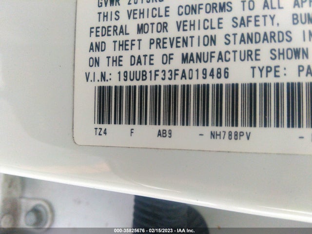 Acura TLX 2015 19UUB1F33FA019486 Image 9