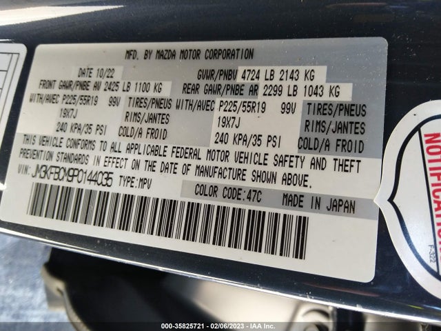 2023 Mazda CX-5, VIN: JM3KFBCM9P0144035
