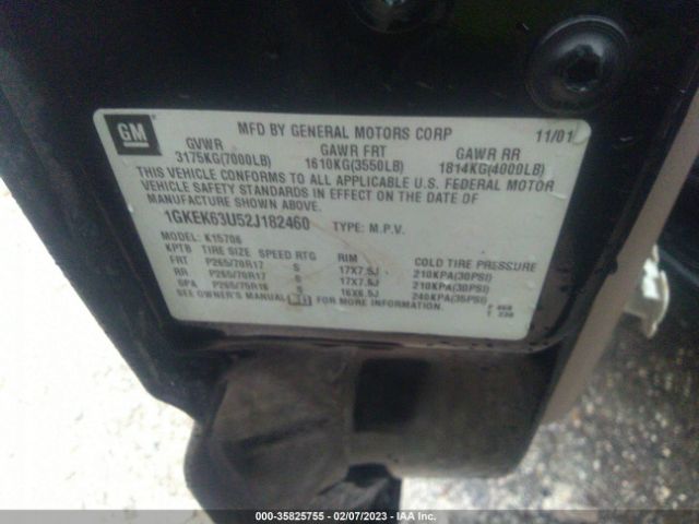 1GKEK63U52J182460 GMC YUKON DENALI