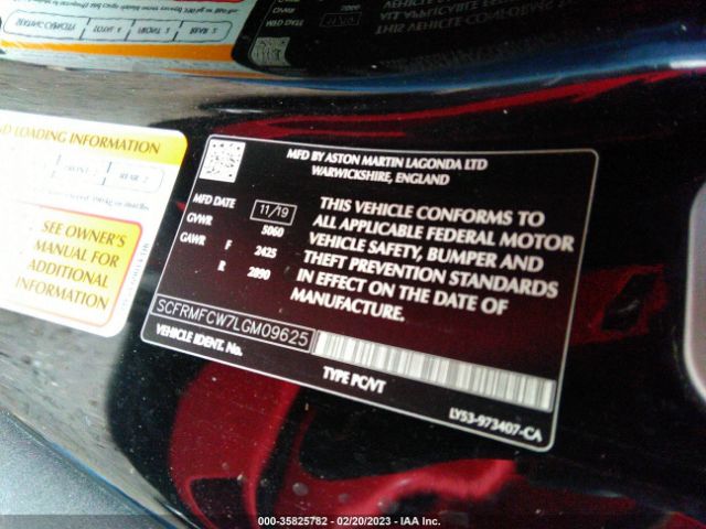 SCFRMFCW7LGM09625 Aston Martin DB11