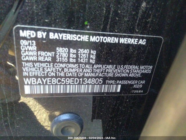 BMW 7 Series 750li 2014 WBAYE8C59ED134805 Image 9