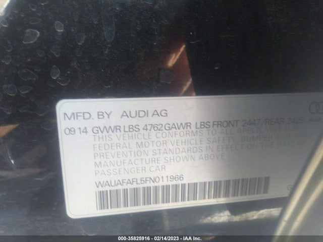 Audi A4 PREMIUM 2015 WAUAFAFL5FN011966 Image 9