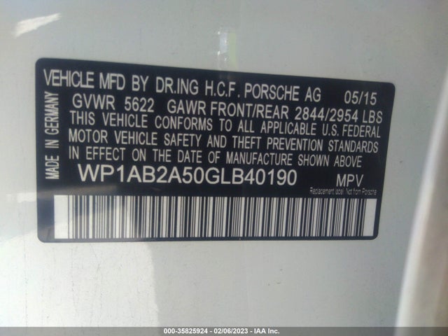 WP1AB2A50GLB40190 Porsche MACAN S