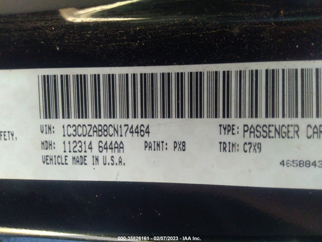 Dodge AVENGER SE 2012 1C3CDZAB8CN174464 Image 11
