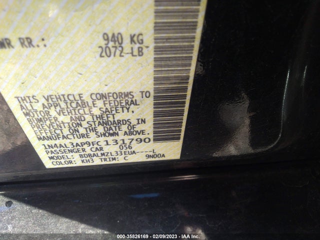 Nissan Altima 2.5 Sv 2015 1N4AL3AP9FC131790 Image 9