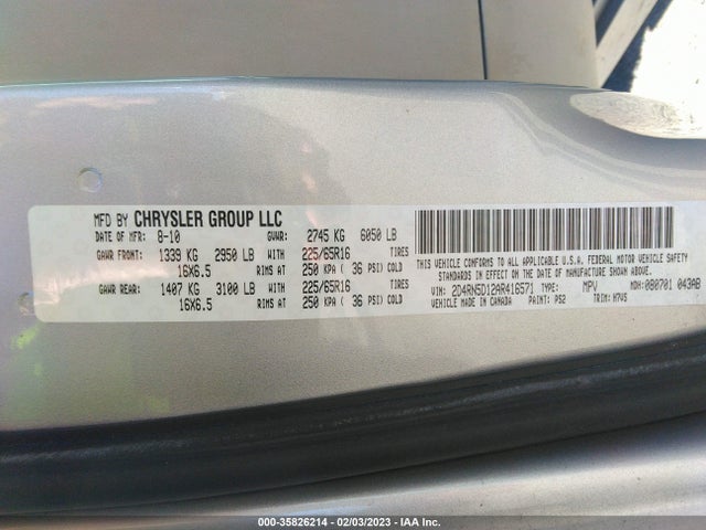 Dodge Grand Caravan Sxt 2010 2D4RN5D12AR416571 Image 10