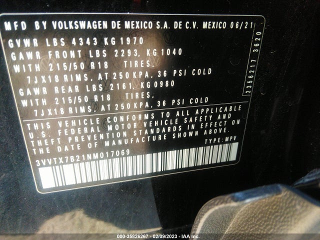 Volkswagen TAOS SE 2022 3VVTX7B21NM017069 Image 11