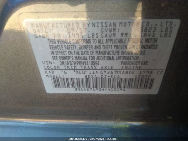 3N1AB7AP0HY410594 Nissan SENTRA SV