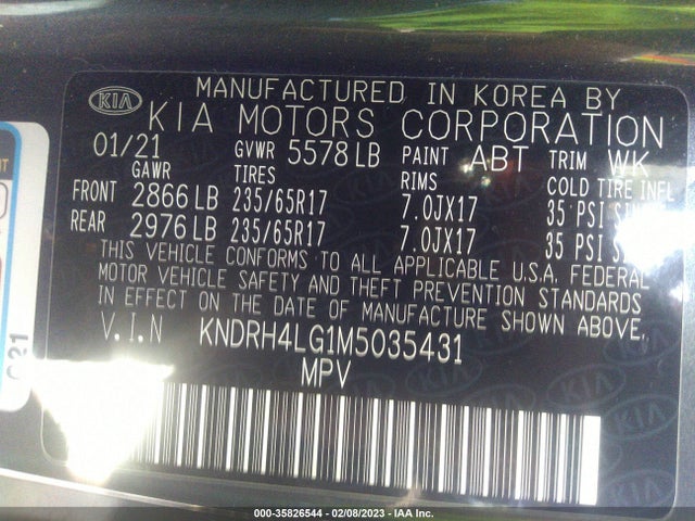 2021 Kia Sorento, VIN: KNDRH4LG1M5035431