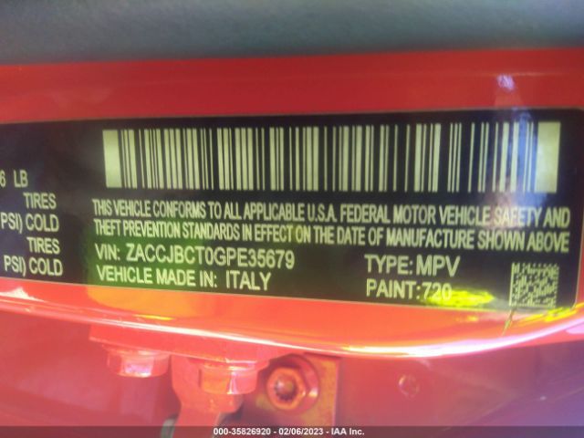 ZACCJBCT0GPE35679 Jeep Renegade Trailhawk