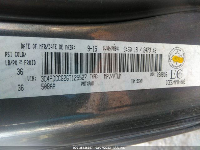 3C4PDCCG2GT125527 Dodge Journey Sxt