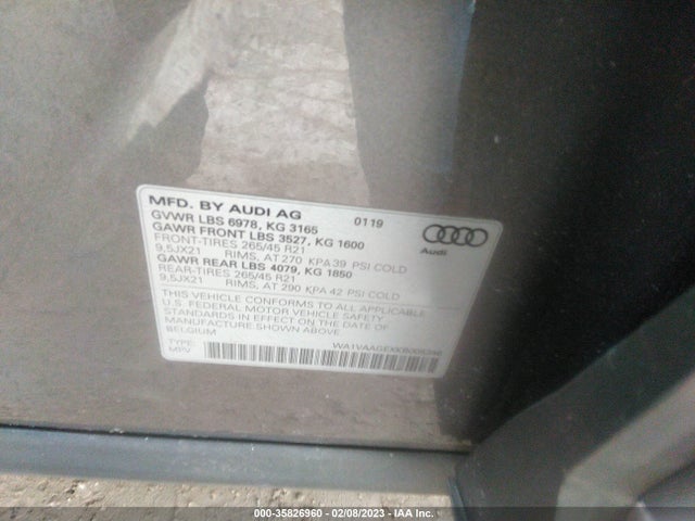 WA1VAAGEXKB005346 Audi E-tron Prestige