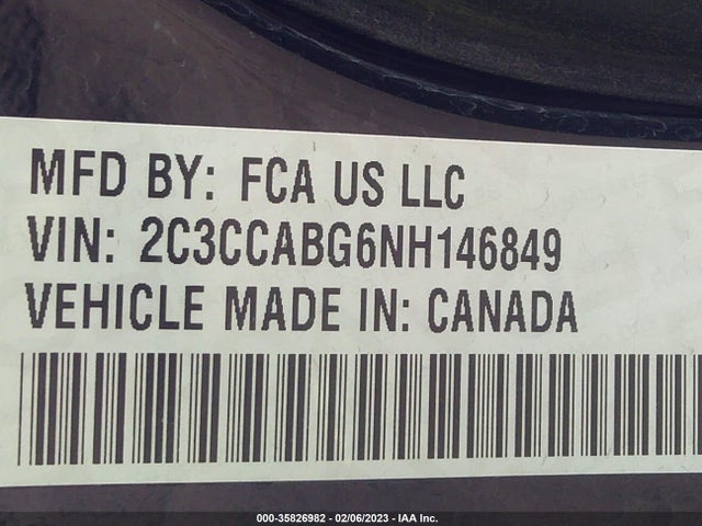2022 Chrysler 300, VIN: 2C3CCABG6NH146849