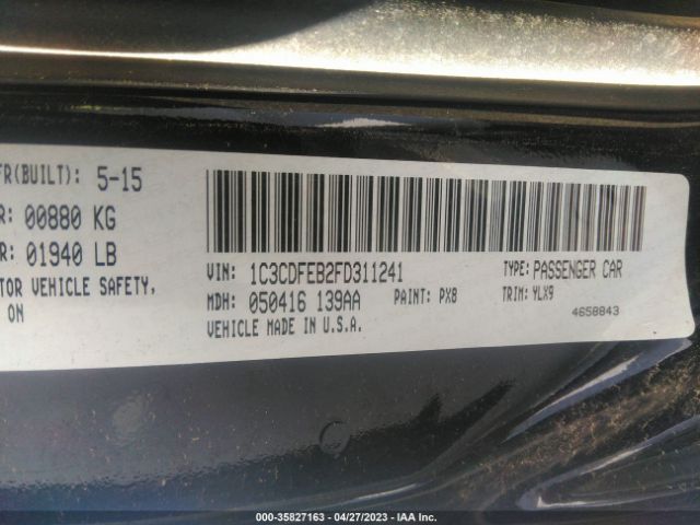 1C3CDFEB2FD311241 Dodge DART GT