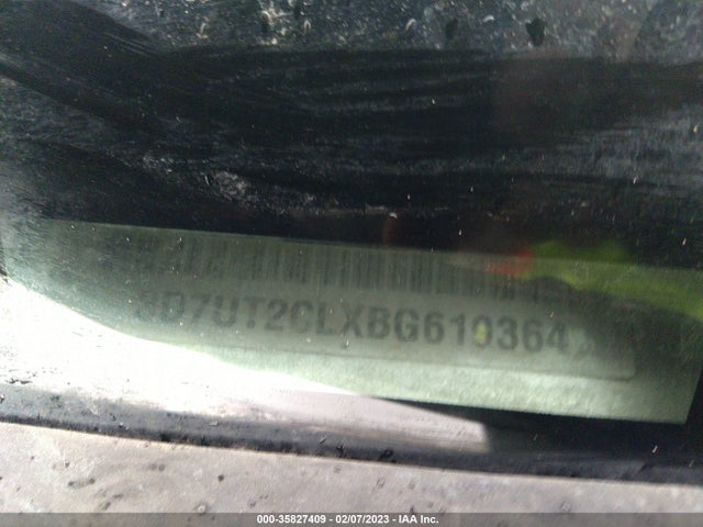 2011 RAM 2500 BIG HORN VIN: 3D7UT2CLXBG619364