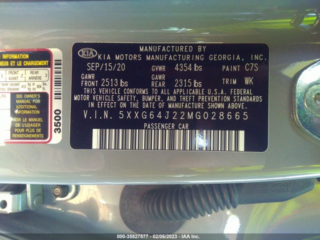 KIA K5 Gt-line 2021 5XXG64J22MG028665 Image 9