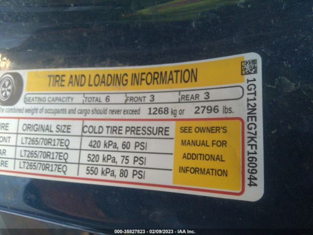1GT12NEG7KF160944 GMC SIERRA 2500HD