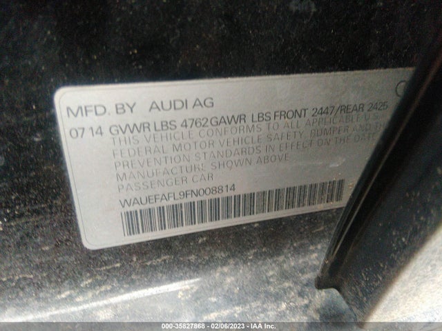 WAUEFAFL9FN008814 Audi A4 Premium Plus