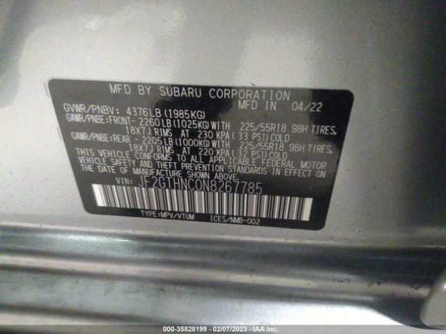 JF2GTHNC0N8267785 Subaru Crosstrek Limited