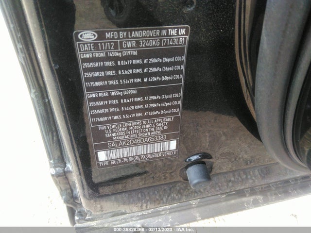 Land Rover Lr4 Lux 2013 SALAK2D46DA653383 Image 9