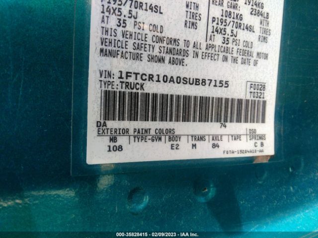 1FTCR10A0SUB87155 Ford RANGER