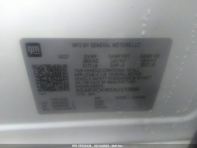 2022 Buick Enclave, VIN: 5GAEVCKW1NJ172650