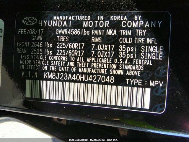Hyundai TUCSON SE 2017 KM8J23A40HU427048 Image 10