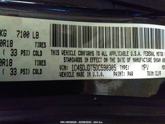Dodge Durango Crew 2013 1C4SDJDT5DC590305 Image 11