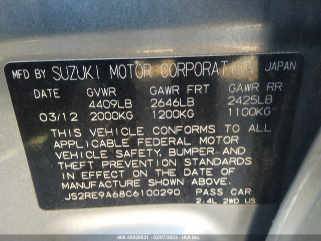 Suzuki Kizashi 2012 JS2RE9A68C6100290 Image 9